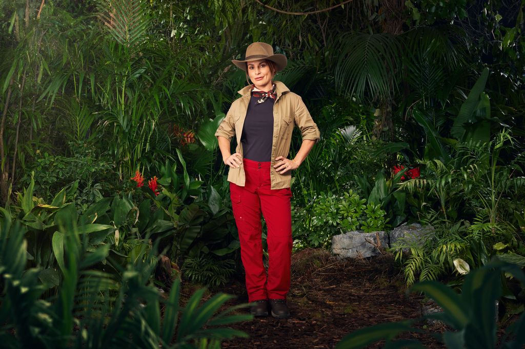 i'm a celeb contestant in red outfit 