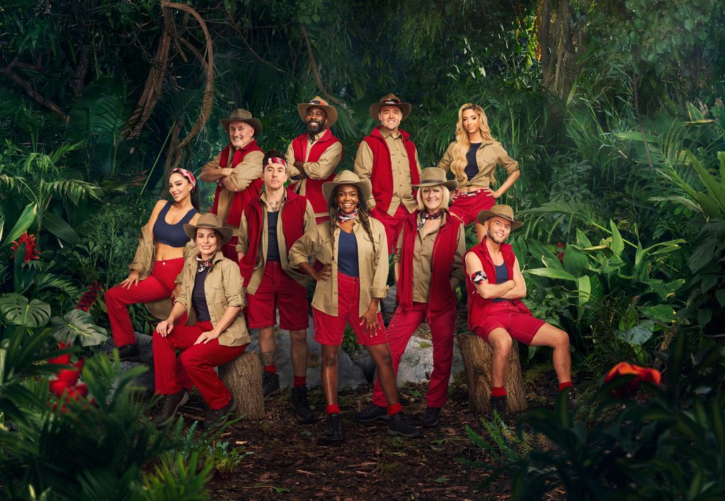 i'm a celeb contestants in red outfits