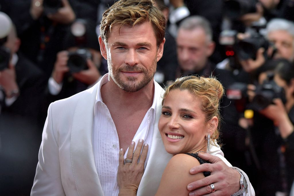 Australian actor Chris Hemsworth and his wife, spanish actress Elsa Pataky, at Cannes Film Festival 2024.  Furiosa: A Mad Max Saga Red Carpet. Cannes (France), May 15th, 2024