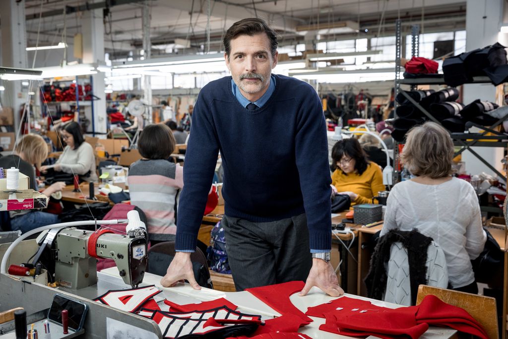 Patrick Grant in factory 