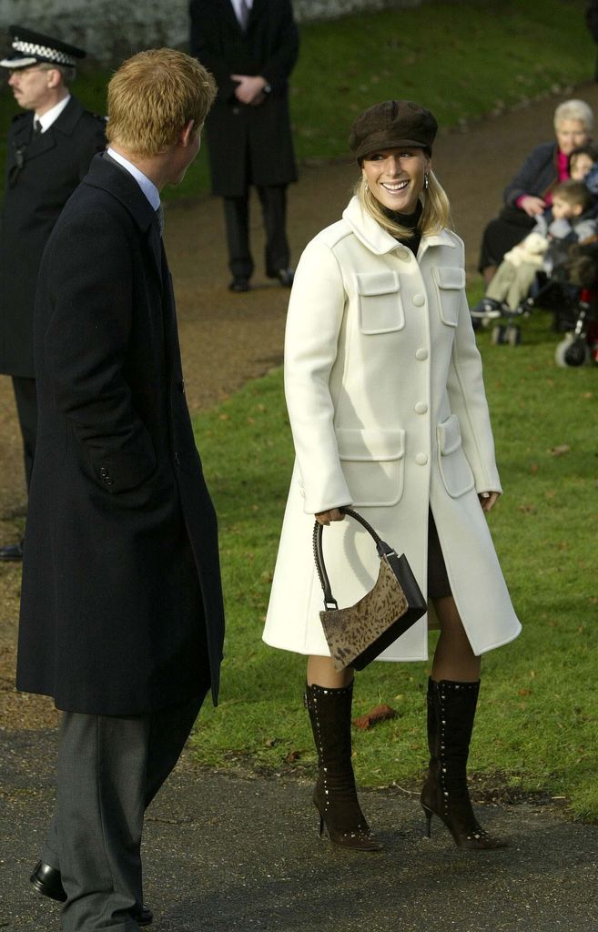 Zara loves the brown and white colour palette when it comes to her festive fashion