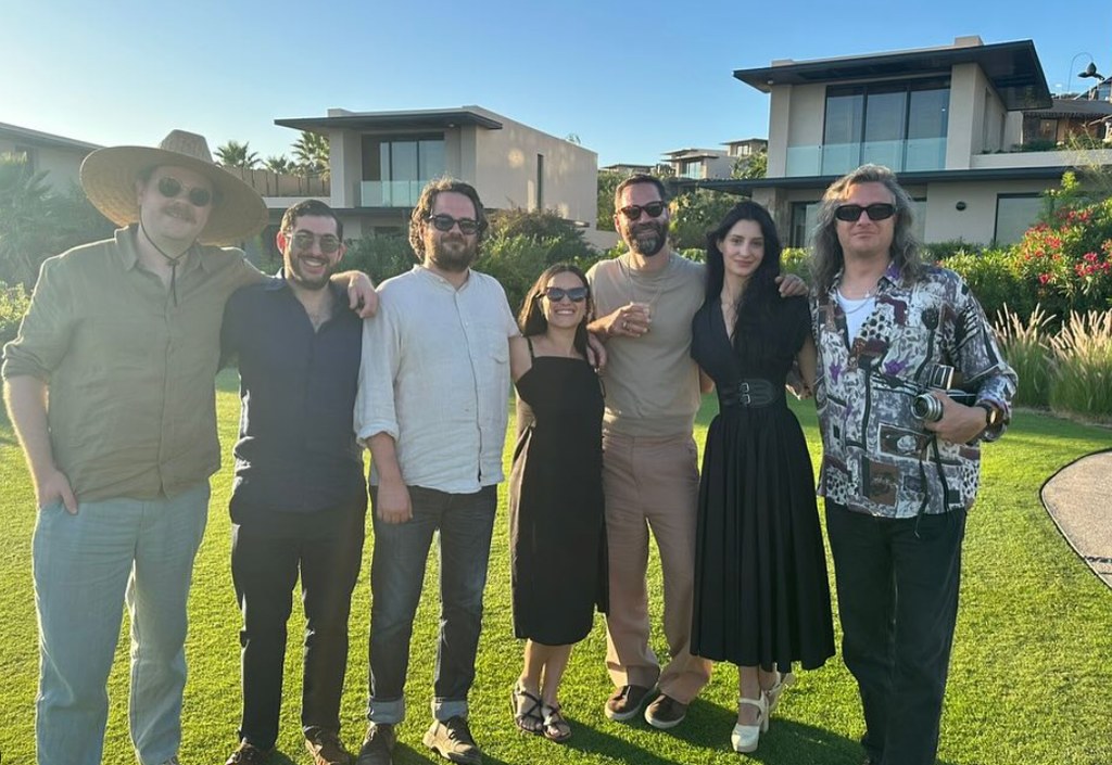 Photo shared by Edge Films on Instagram while promoting Una Historia de Amor y Guerra at the Los Cabos International Film Festival featuring Manuel García-Rulfo and Audrey McGraw