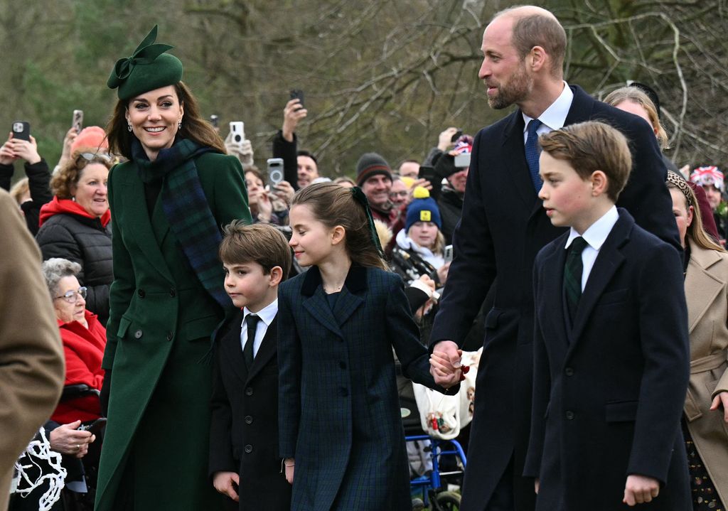 Prince Louis, Princess Charlotte and Prince George react upon arrival