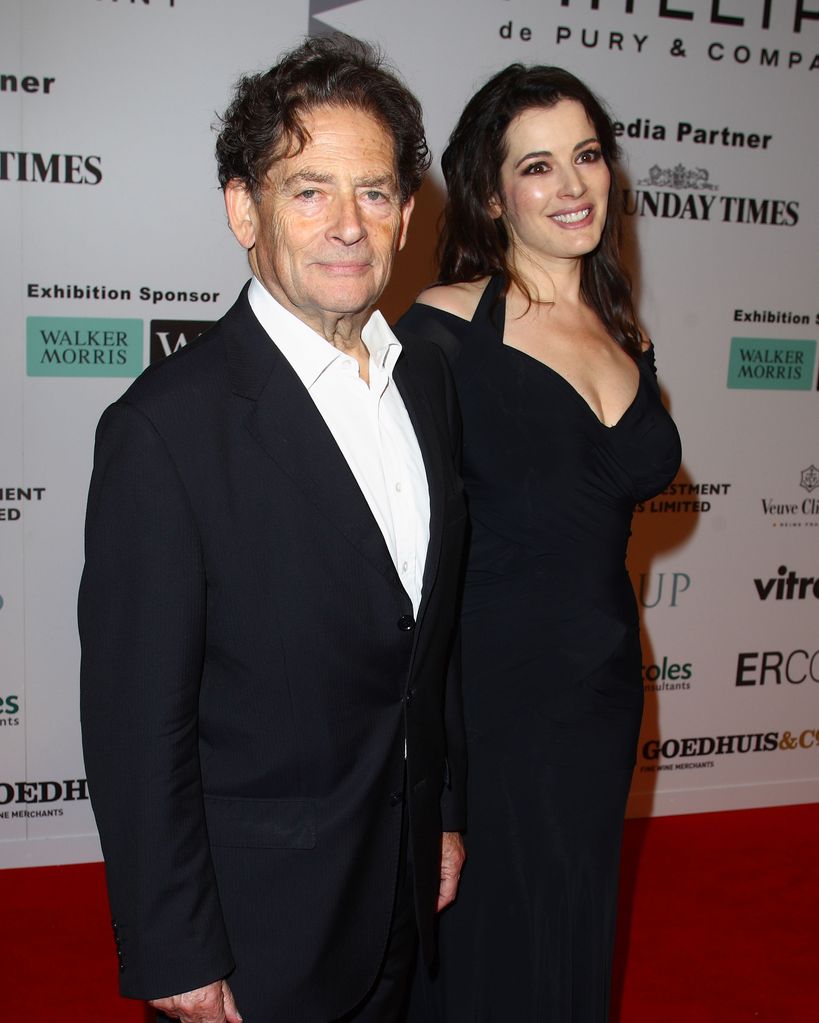 Nigella Lawson with her dad Nigel Lawson