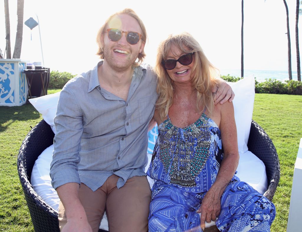 Wyatt Russell with mom Goldie Hawn