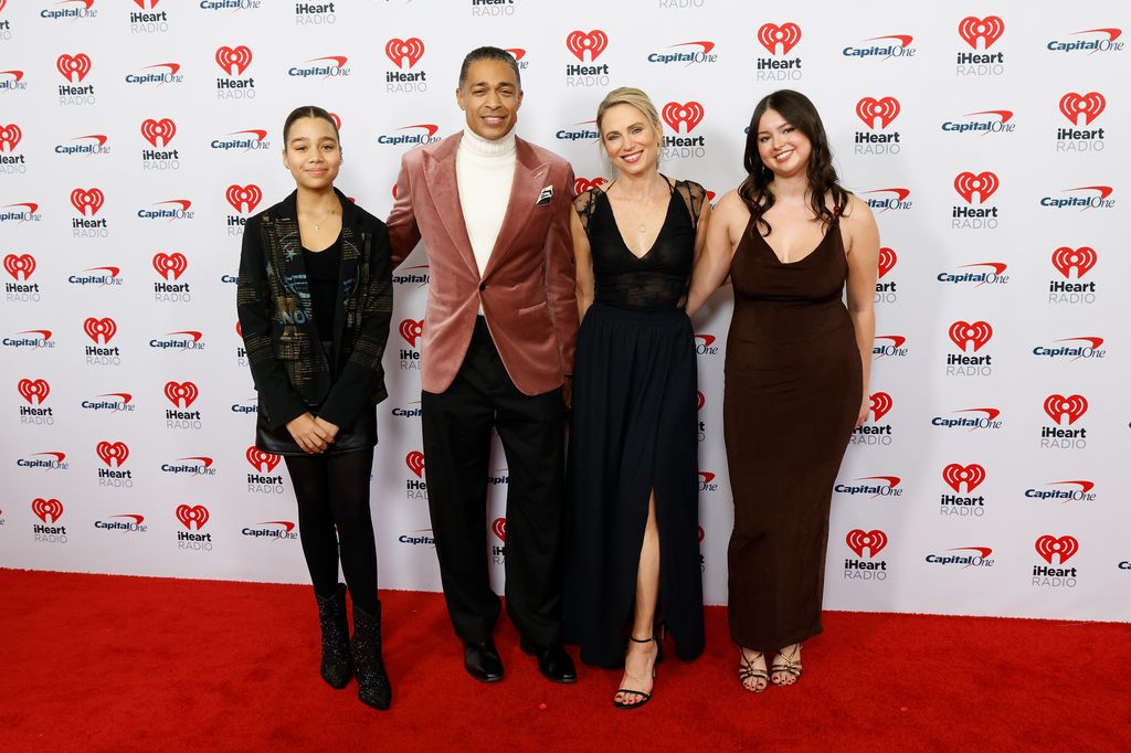 amy robach tj holmes with daughters annalise and sabine red carpet debut