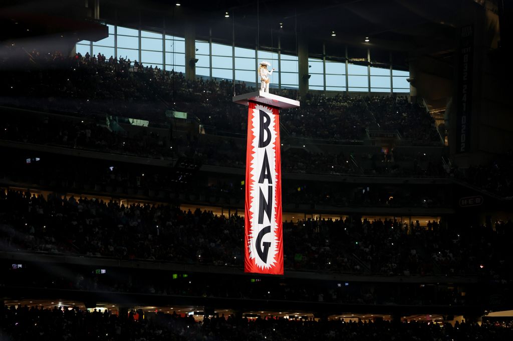 Beyoncé performs during the halftime show for the game between the Baltimore Ravens and the Houston Texans at NRG Stadium on December 25, 2024 in Houston, Texas