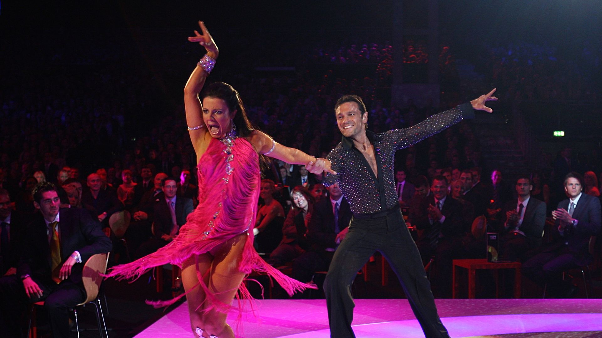 Karen Hardy and Mark Ramprakash dancing