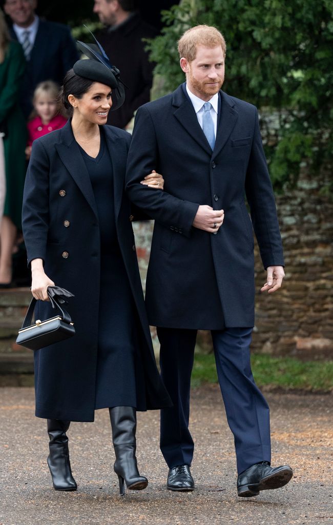 Prince Harry and Meghan Markle walking