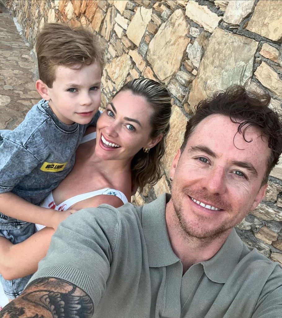 Danny Jones, his wife Georgia and his son, Cooper