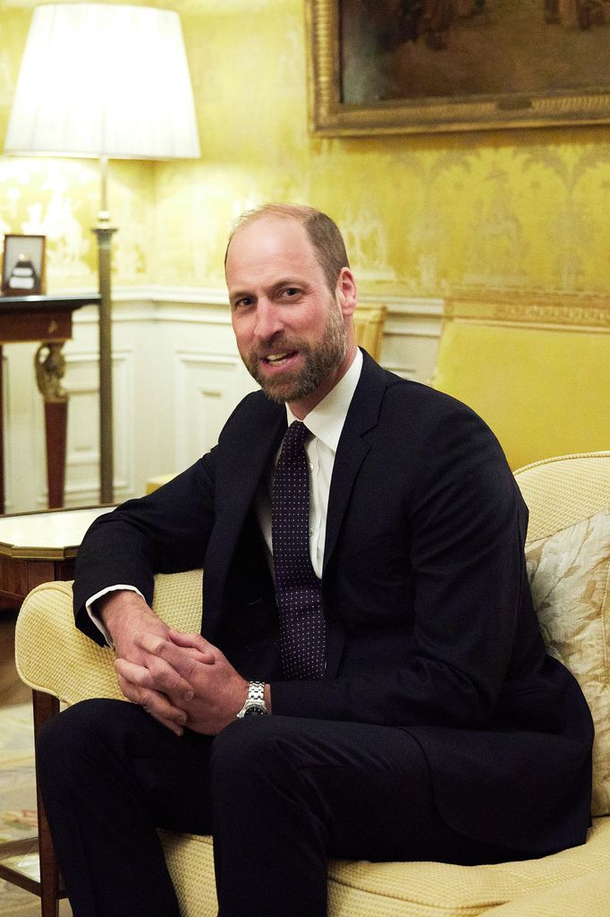 Prince William, Prince of Wales reacts during his meeting with  President-Elect Donald Trump