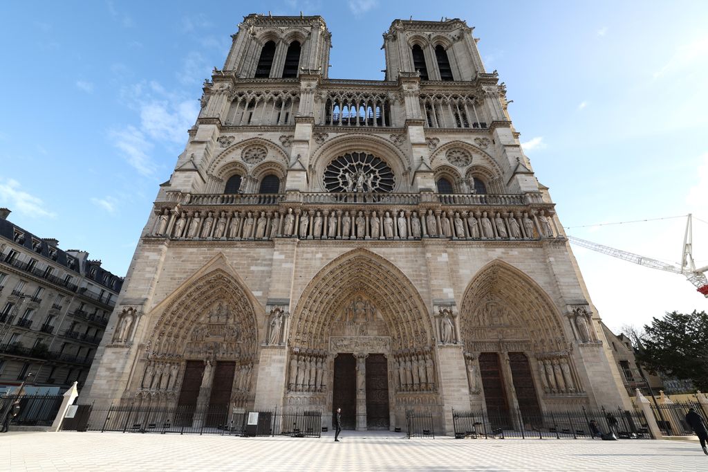 General View outside Notre-Dame of Paris Cathedral on December 07, 2024 in Paris, France