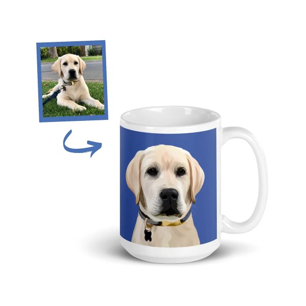 Custom Pet Portrait Mug Sam and Jack