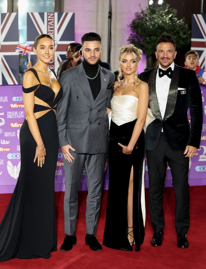 family of four on the red carpet