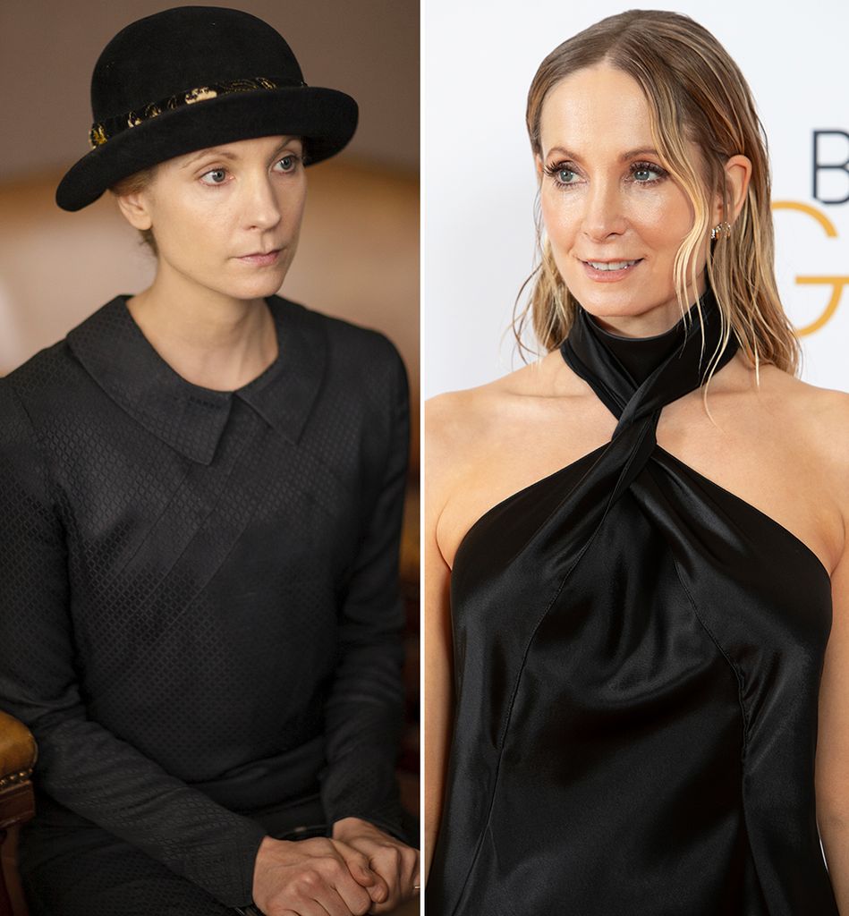 Joanne Froggatt in Downton Abbey / Joanna Froggatt at the BAFTA Gala 2024