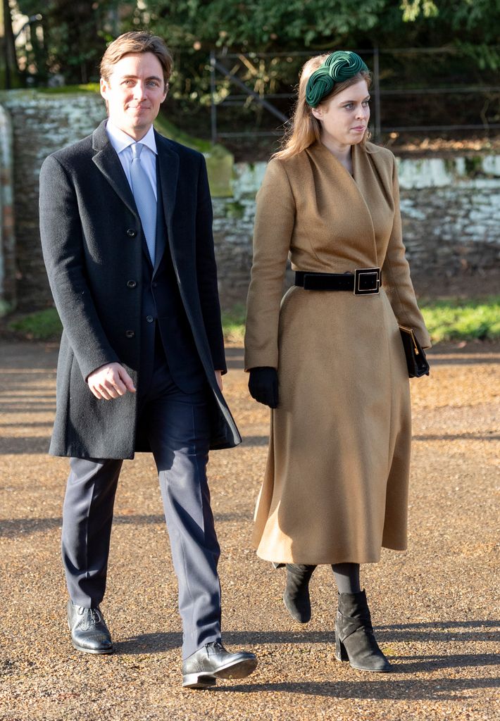 Princess Beatrice and Edoardo Mapelli Mozzi in coats