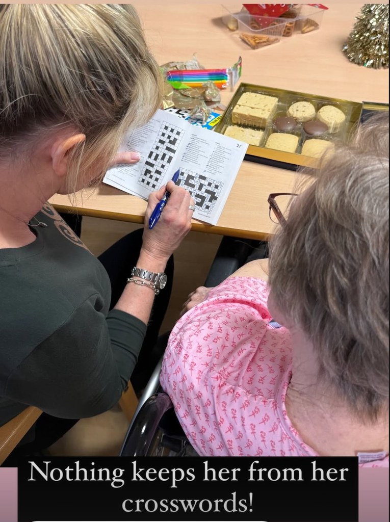 Ruth and her mum enjoyed doing a crossword puzzle together