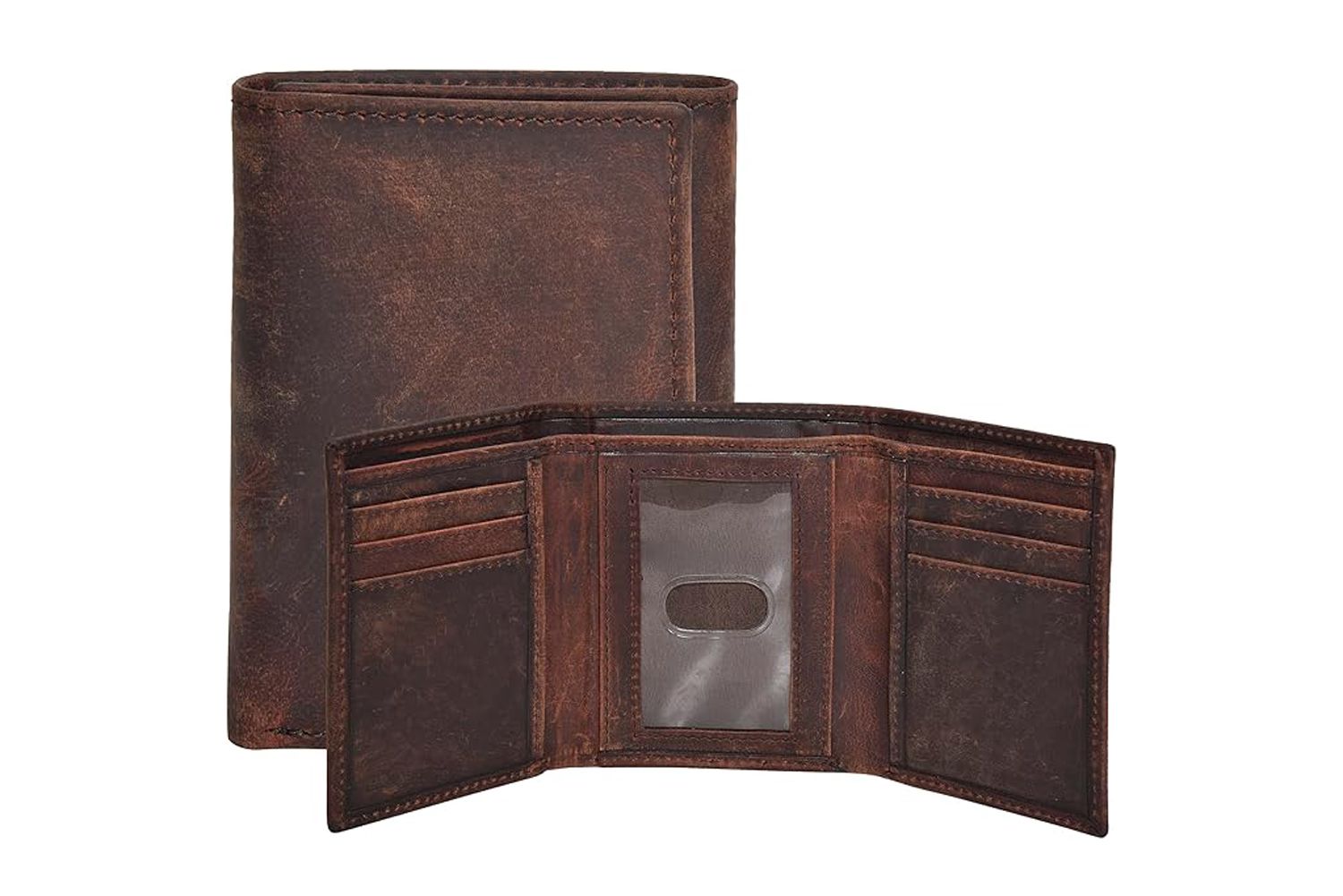 Amazon Oak Leathers Real Leather Trifold Wallet