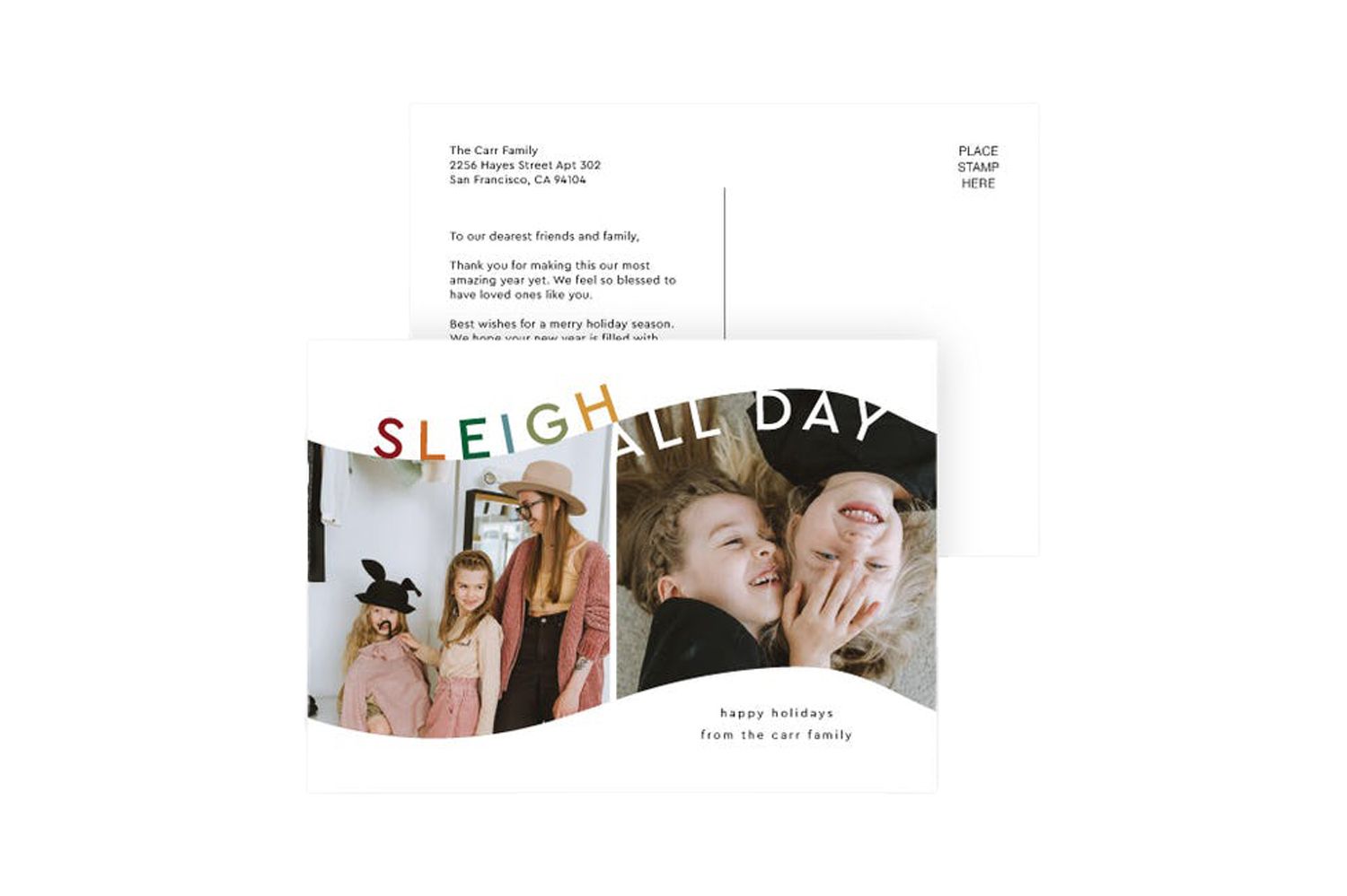 Paper Culture Sleigh All Day Holiday Card