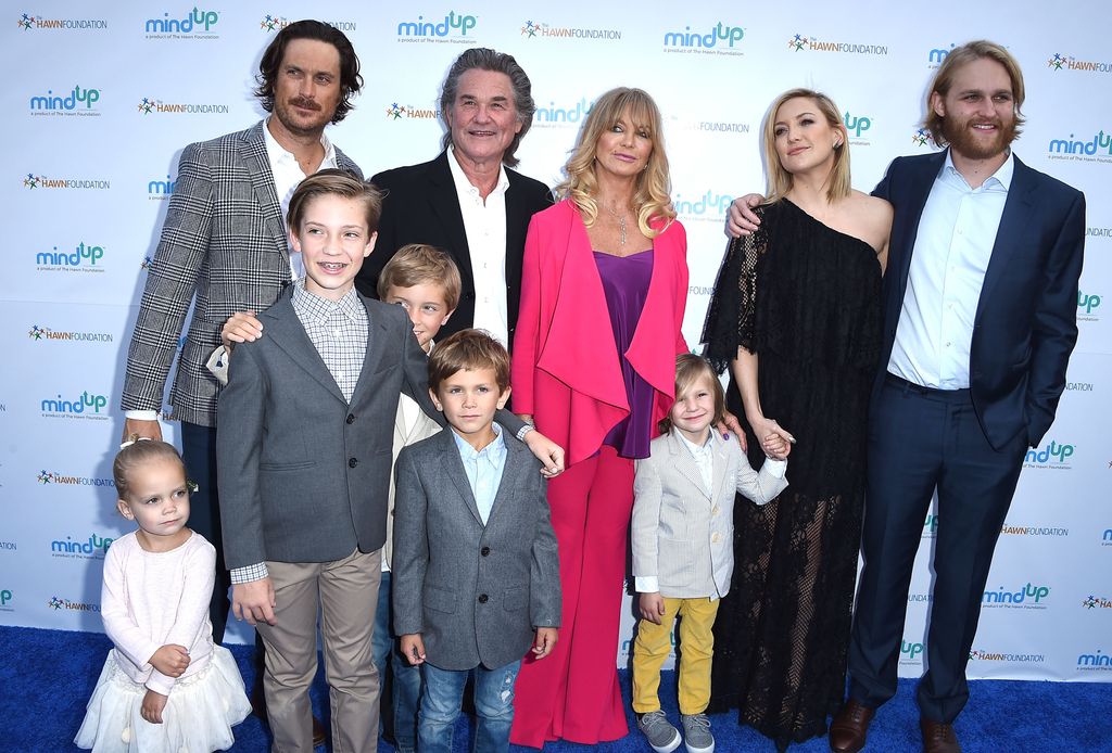 Oliver Hudson, Kurt Russell, Goldie Hawn, Kate Hudson and Wyatt Russell  