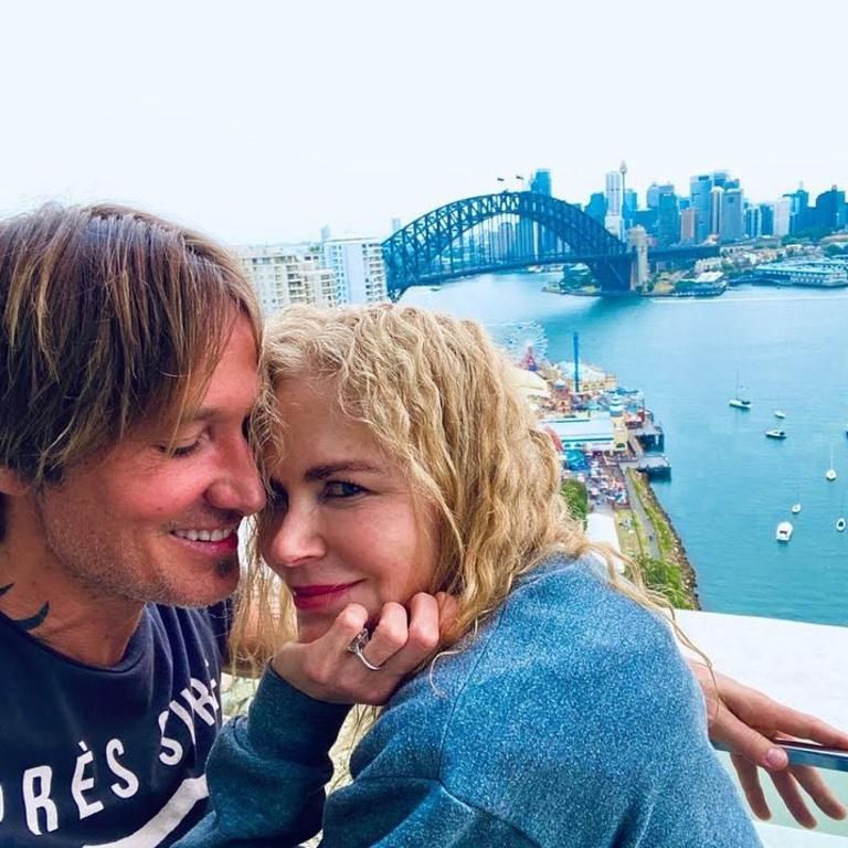 Nicole and Keith at one of their penthouses in Sydney harbour