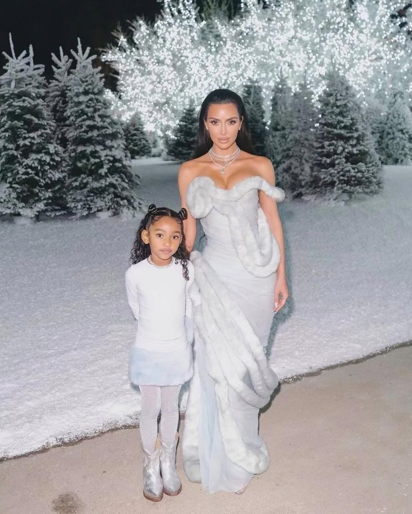 Kim Kardashian twinning with Chicago West 