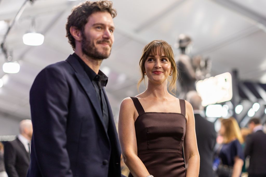 Adam Brody and Leighton Meester arriving on the red carpet at the 30th Screen Actors Guild Awards in Shrine Auditorium and Expo Hall in Los Angeles, CA, Saturday, Feb. 24, 2024