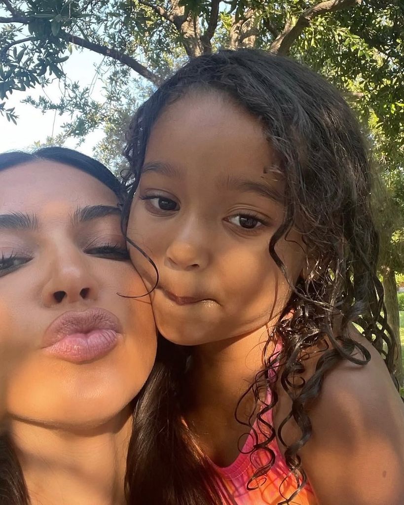 Kim Kardashian taking a selfie with daughter Chicago West