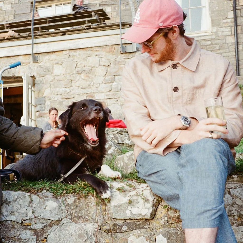 Connor Swindells with his dog Moose