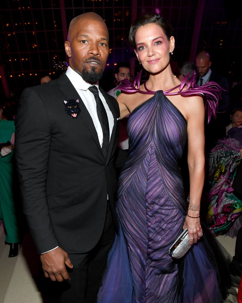 Katie Holmes and Jamie Foxx black tie 