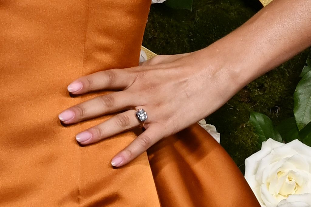 Zendaya's diamond ring on her left hand