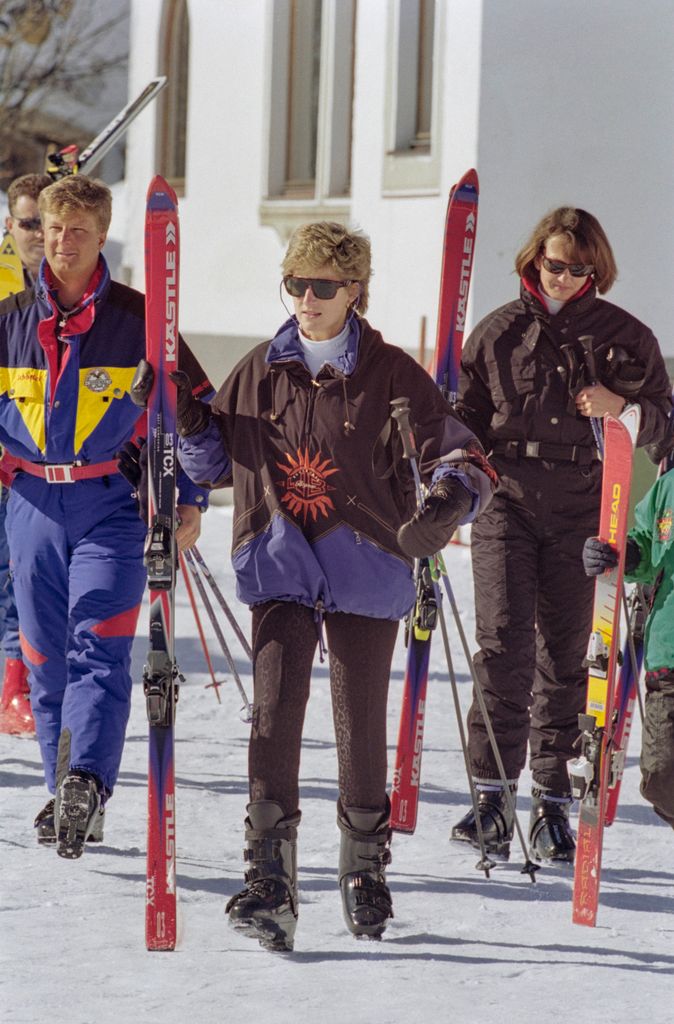 Diana was photographed during her skiing holiday in Lech am Arlberg, Austria, in 1994