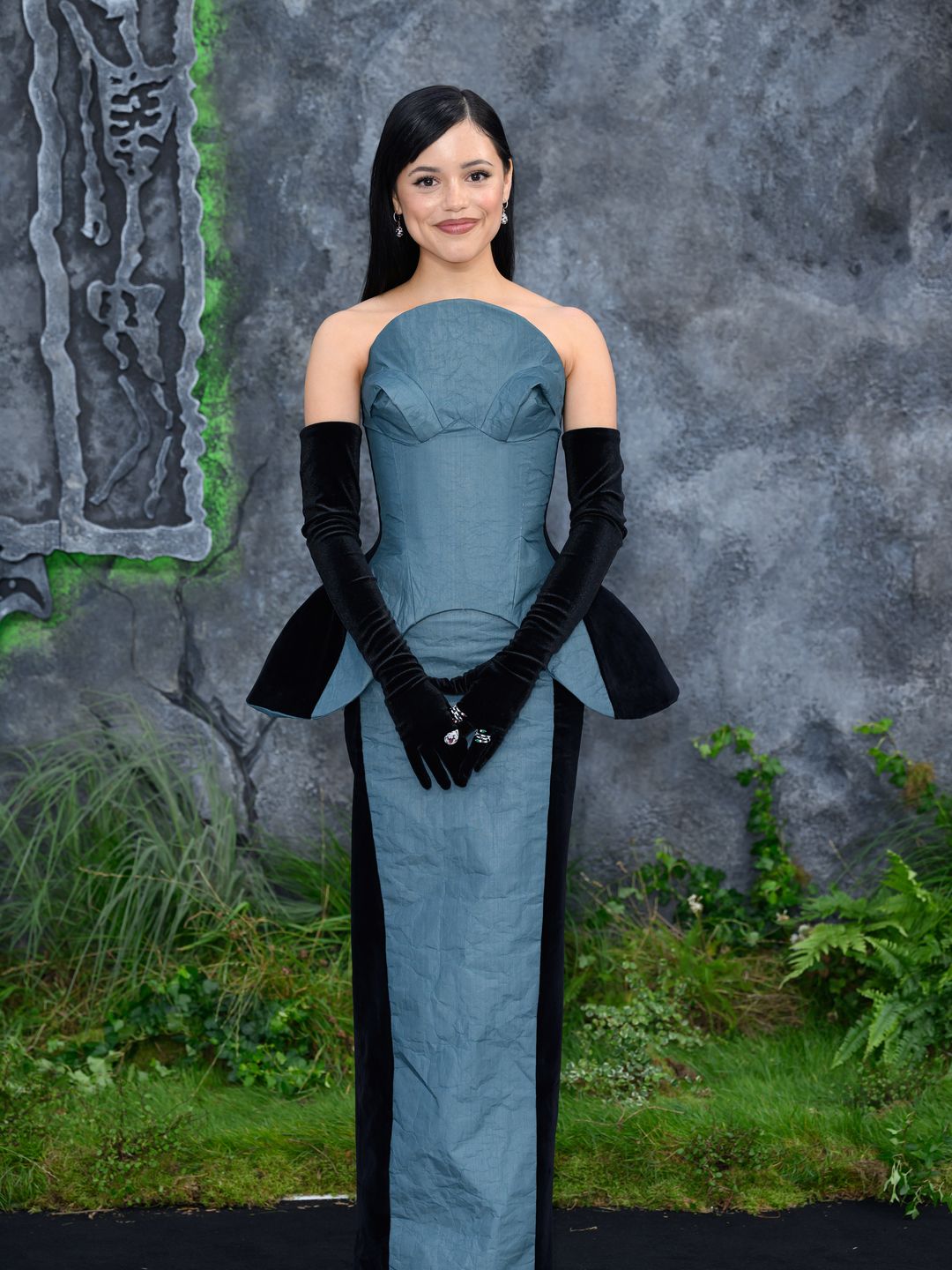 Jenna Ortega attends the UK Premiere of "Beetlejuice Beetlejuice" at the Cineworld Leicester Square on August 29, 2024 in London, England. (Photo by Karwai Tang/WireImage)