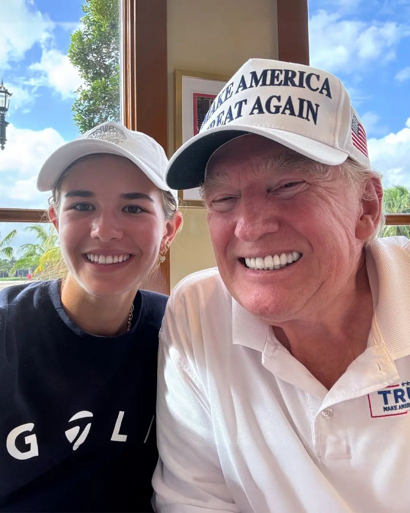 Kai with her grandfather Donald Trump