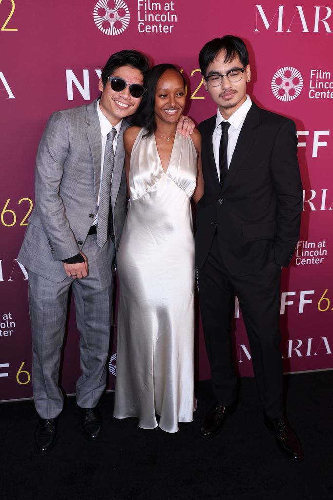 Pax Thien Jolie-Pitt, Zahara Marley Jolie and Maddox Chivan Jolie-Pitt attend the 'Maria' screening during the 62nd New York Film Festival