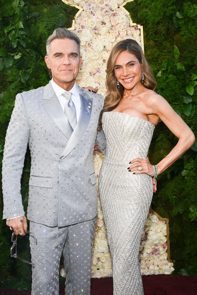 Robbie Williams, Ayda Field during the 82nd Annual Golden Globes held at The Beverly Hilton on January 05, 2025 in Beverly Hills, California. 