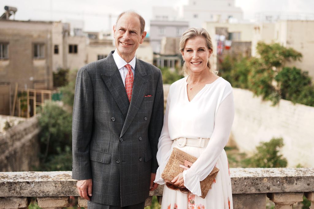 The Duke and Duchess of Edinburgh during a tour of Villa Guardamangia