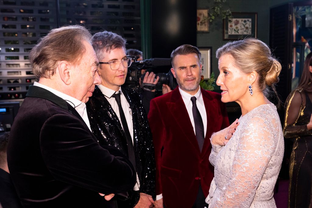 Andrew Lloyd Webber  talking to Sophie, Gareth Malone and Gary Barlow,