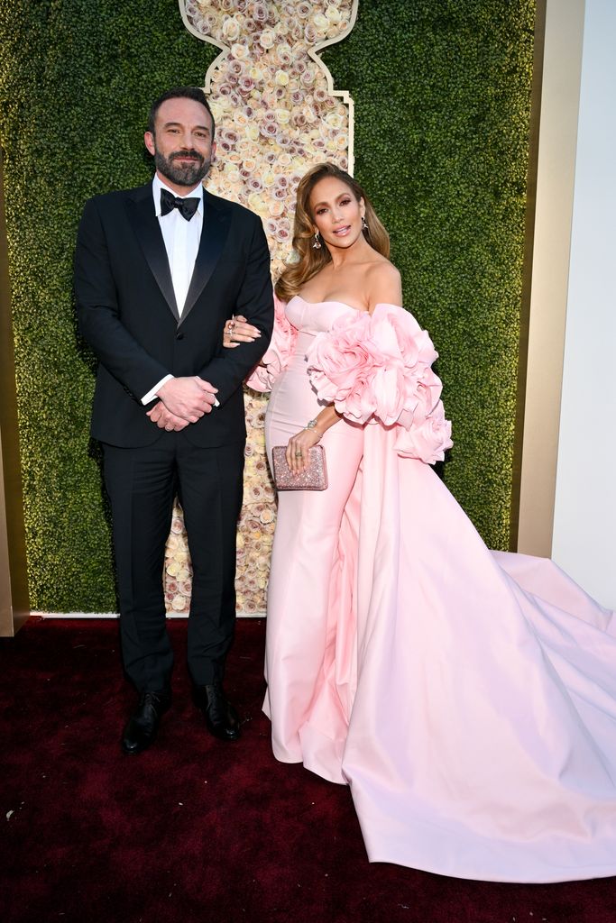 Ben Affleck and Jennifer Lopez at the 81st Golden Globe Awards held at the Beverly Hilton Hotel on January 7, 2024 in Beverly Hills, California. (Photo by Michael Buckner/Golden Globes 2024/Golden Globes 2024 via Getty Images)