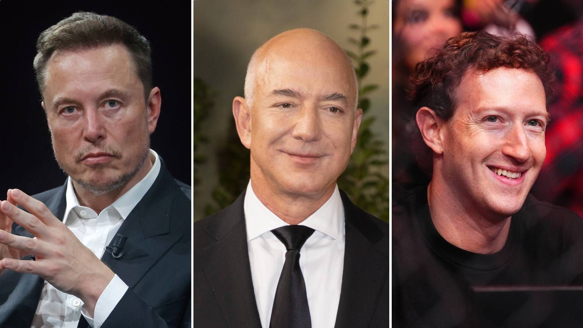 Elon Musk; Jeff Bezos; Mark Zuckerberg