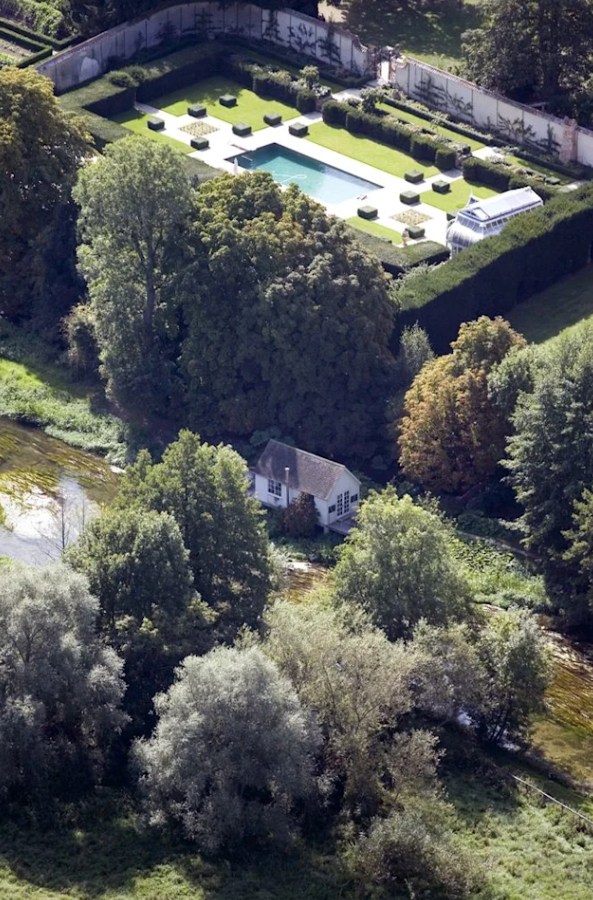 Aerial shot of Sting's home in Wiltshire