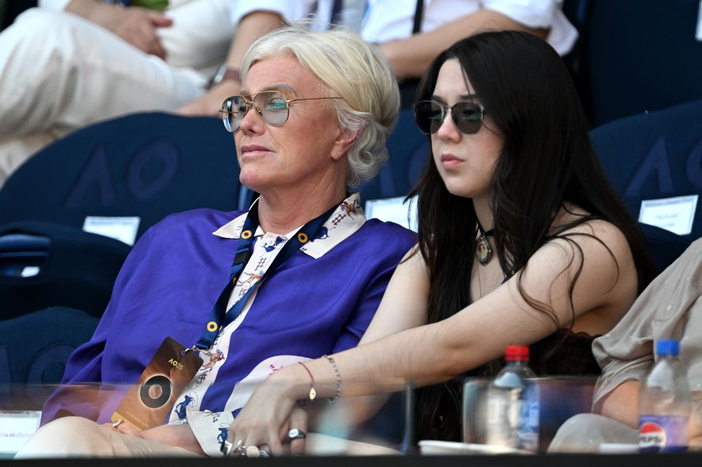 Deborra-Lee Furness and her daughter Ava Eliot Jackman attended the Women's Singles First Round between Emma Navarro and Peyton Stearns during day three of the 2025 Australian Open at Melbourne Park 