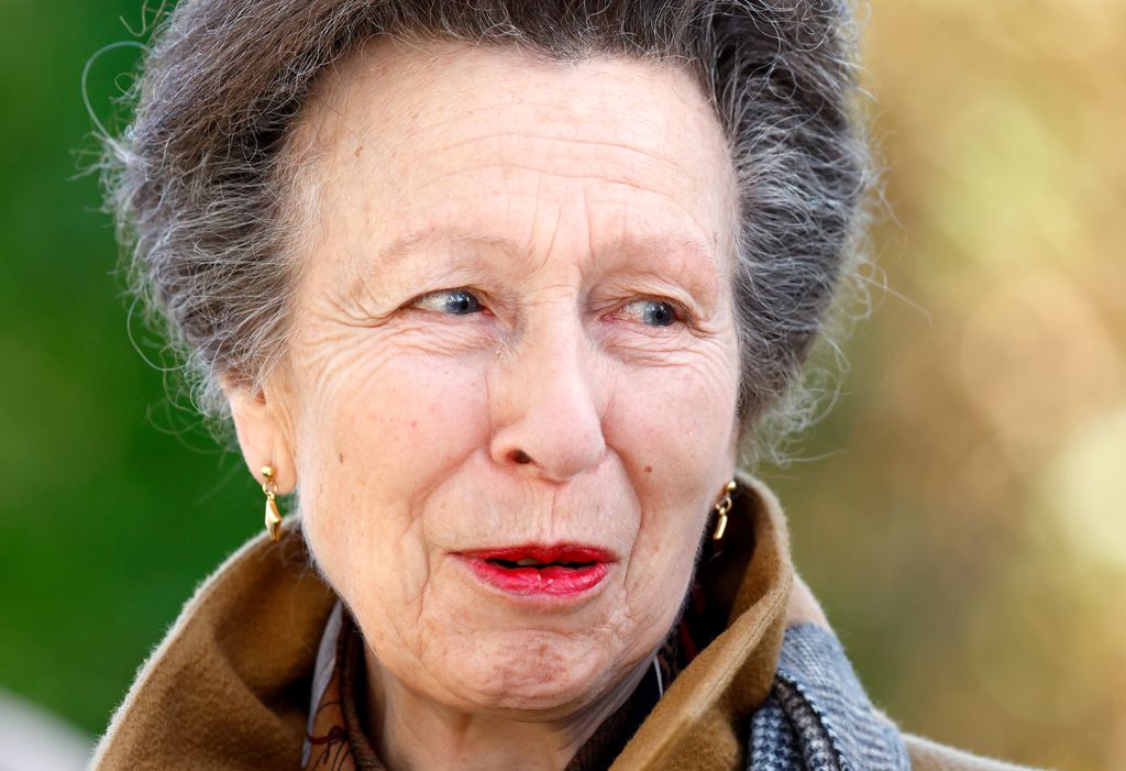 Princess Anne wearing red lipstick