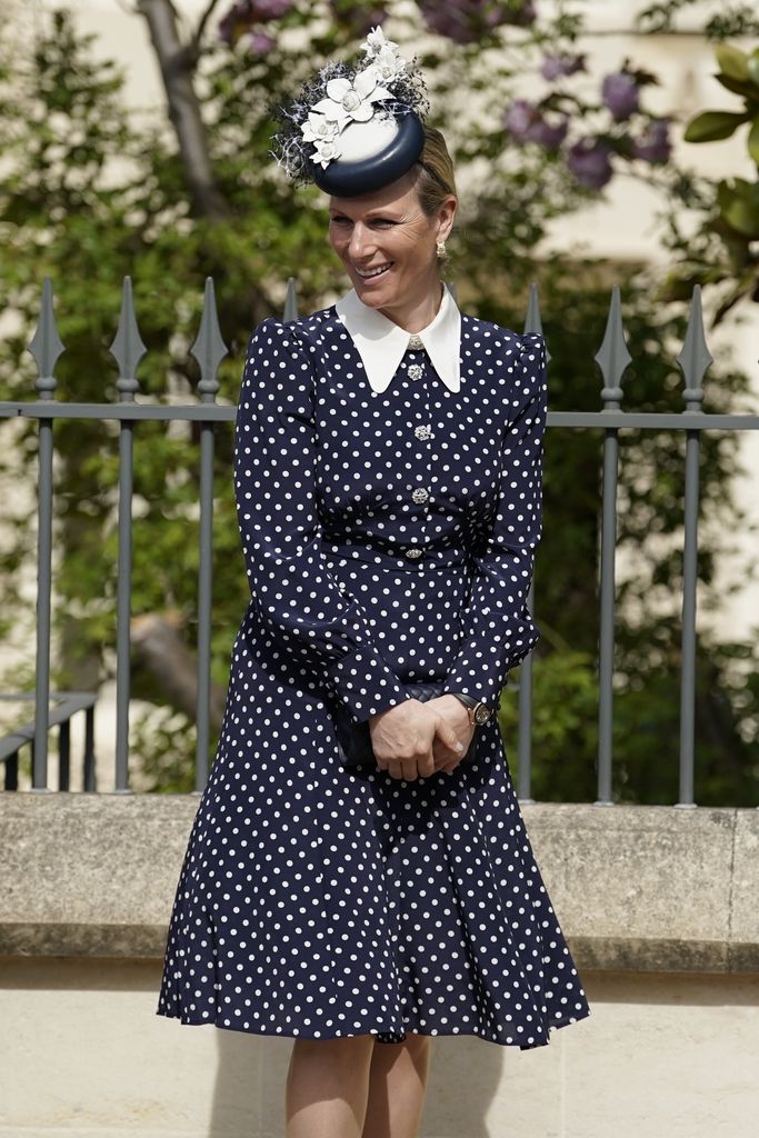 Zara Tindall in polka dot dress