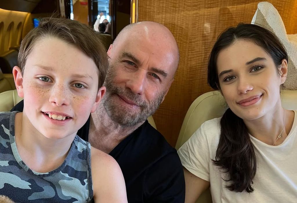 John Travolta with his children Ella and Ben