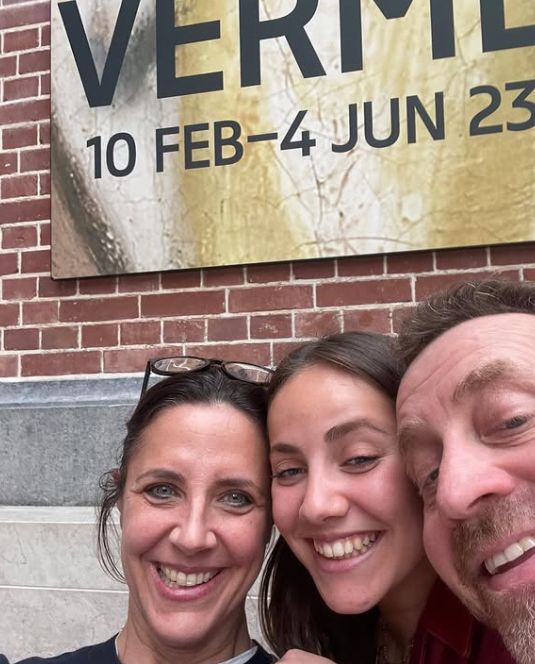 Mark Pougatch with wife Lady Victoria Scott and their daughter