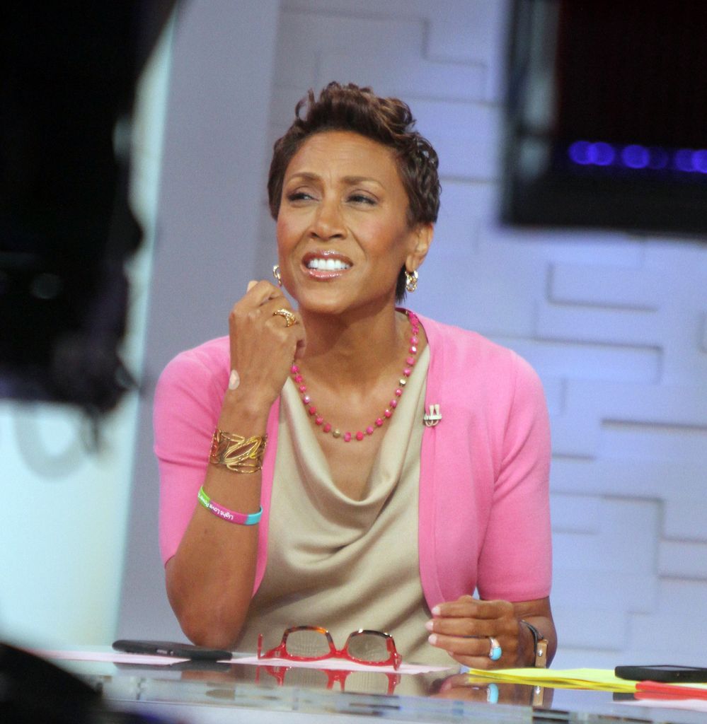 Robin Roberts at ABC Studios looking stressed