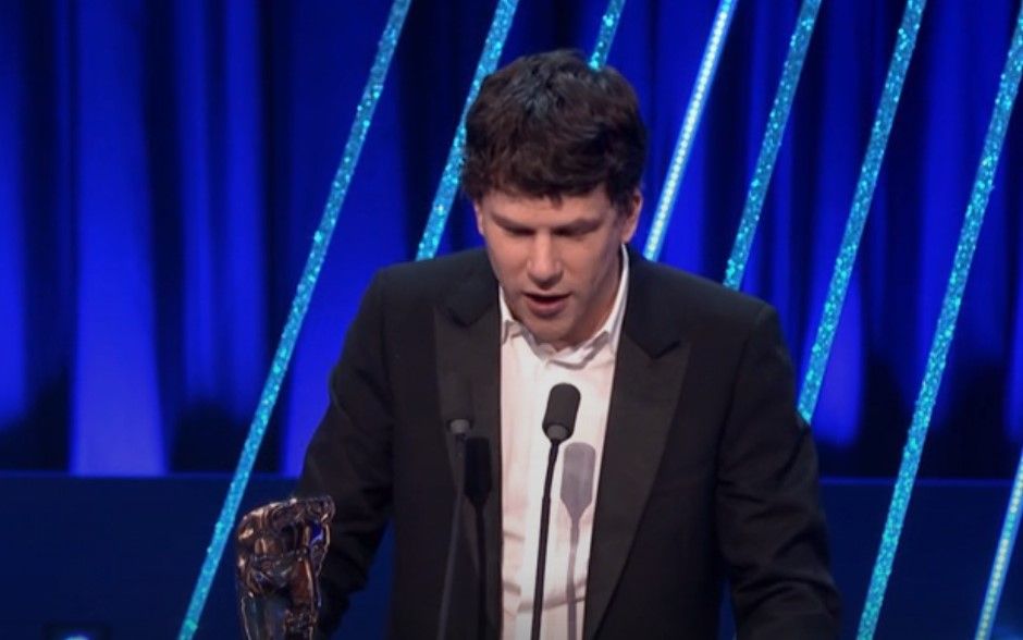 Jesse Eisenberg thanks wife at BAFTAs 2025