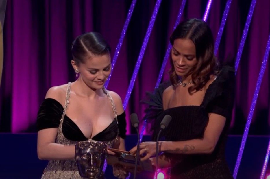 Selena Gomez and Zoe Saldana mess up at 2025 BAFTAs