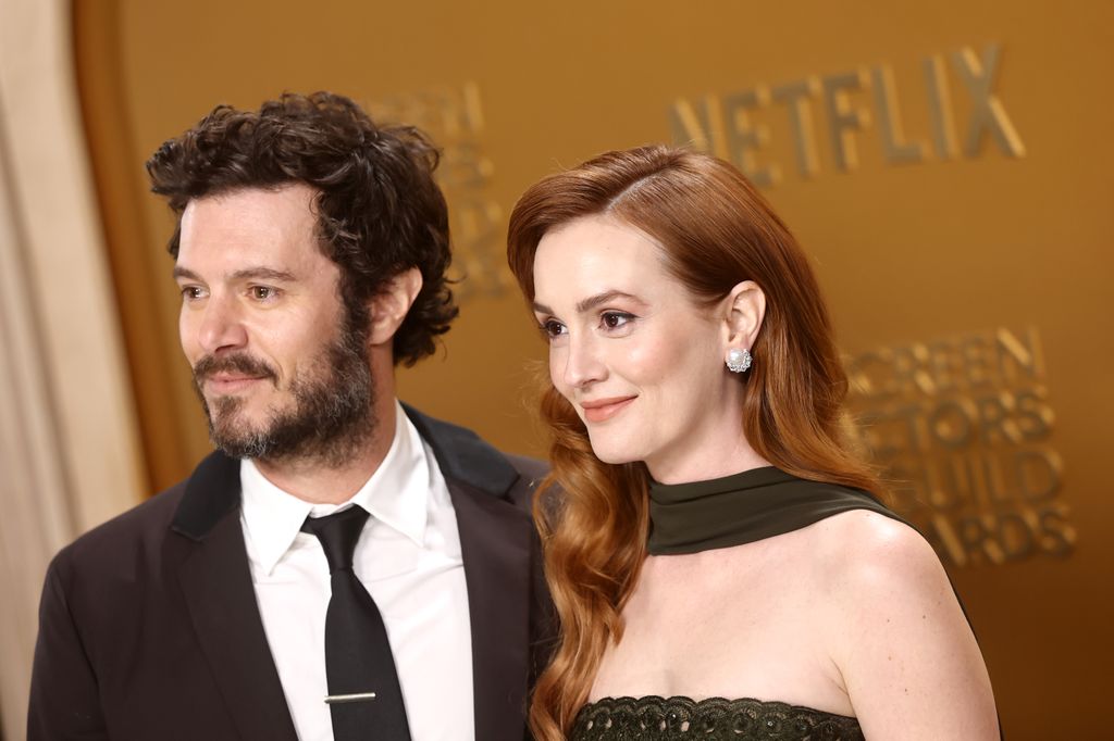 Adam Brody and Leighton Meester attend the 31st Annual Screen Actors Guild Awards at Shrine Auditorium and Expo Hall on February 23, 2025 in Los Angeles, California